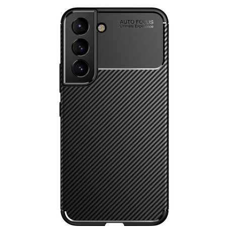 Samsung Galaxy S22 Carbon Fiber fleksibelt plastdeksel - svart