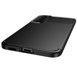 Samsung Galaxy S22 Carbon Fiber fleksibelt plastdeksel - svart