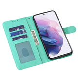 EIDERWOOD Samsung Galaxy S22 Ultra (5G) Flip-deksel i kunstskinn m. Trykk og lommebok - Grønn