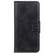 Samsung Galaxy S22 Vintage Texture Leather Flip Cover m. Lommebok - Svart