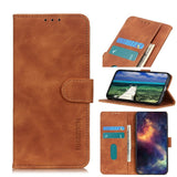 Samsung Galaxy S22 Khaznenh Retro Leather Flip Deksel m. Lommebok - Brun
