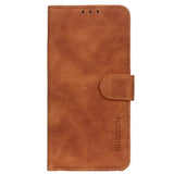 Samsung Galaxy S22 Khaznenh Retro Leather Flip Deksel m. Lommebok - Brun