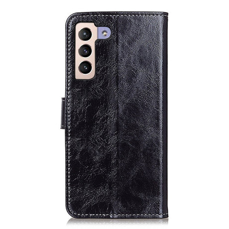 Samsung Galaxy S22+ (Plus) Leather Flip-deksel med vintage look m. Lommebok - Svart