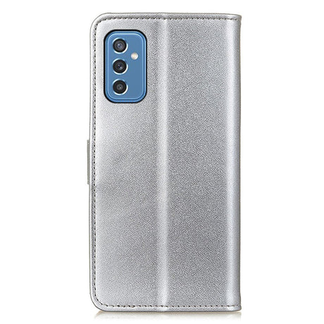 Samsung Galaxy M52 (5G) Folio Leather Flip Cover m. Lommebok - Sølv
