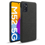Samsung Galaxy M52 (5G) KSQ Fabric Plastic Bakdeksel - Svart