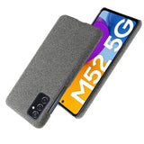 Samsung Galaxy M52 (5G) KSQ Stof Plastik Bagside Cover - Mørkgrå