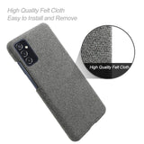 Samsung Galaxy M52 (5G) KSQ Stof Plastik Bagside Cover - Mørkgrå