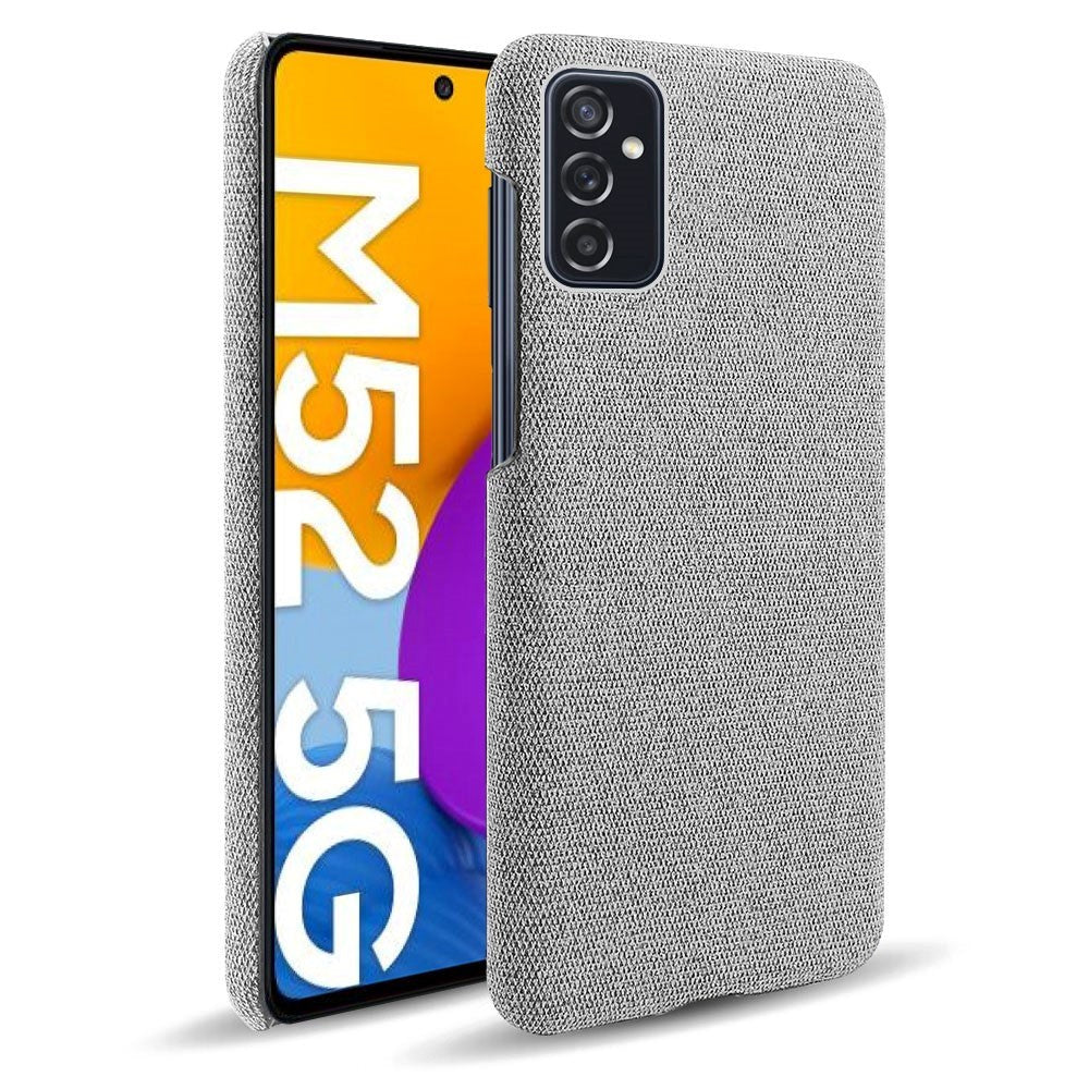 Samsung Galaxy M52 (5G) KSQ Fabric Plastic Bakdeksel - Grå