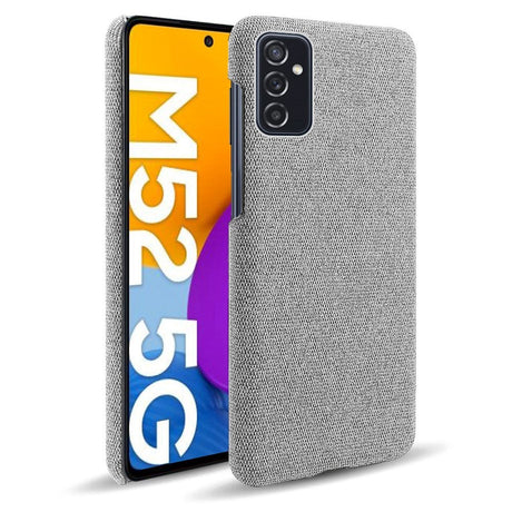Samsung Galaxy M52 (5G) KSQ Fabric Plastic Bakdeksel - Grå