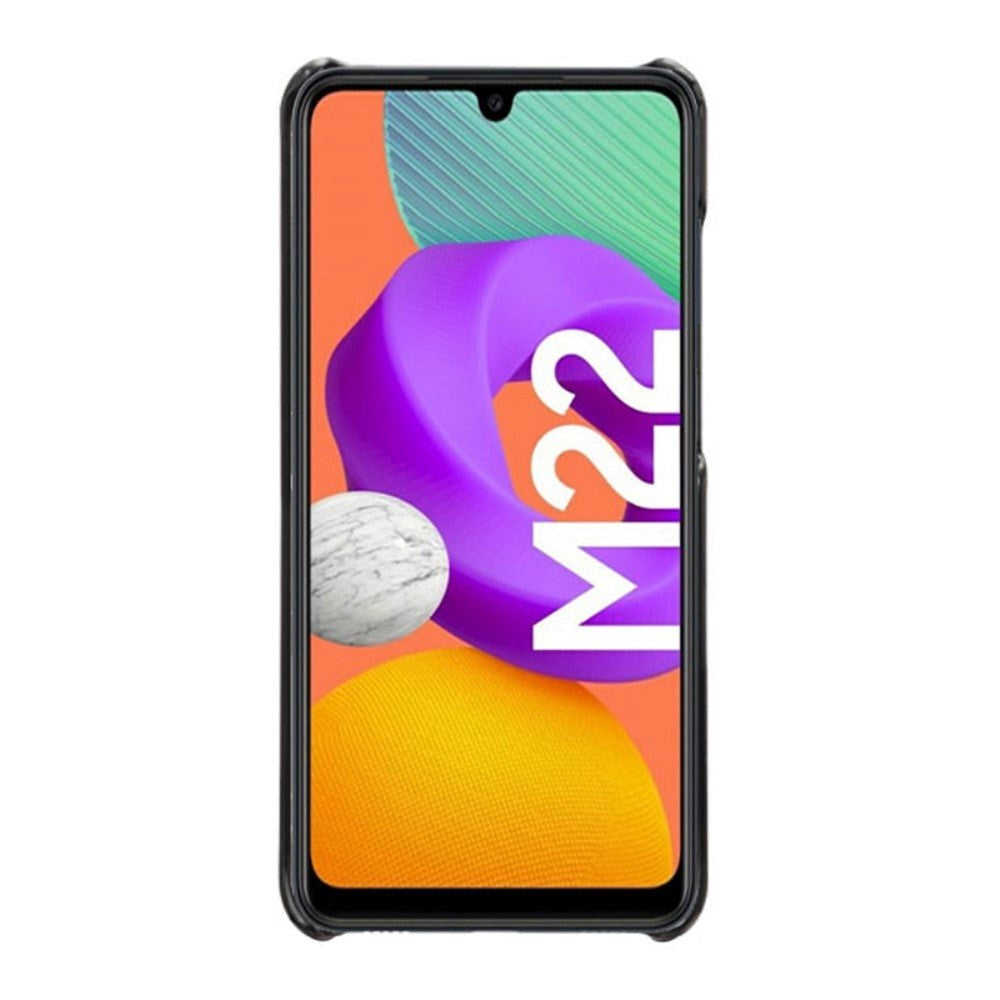 Samsung Galaxy M32 / M22 deksel i kunstskinn - Svart