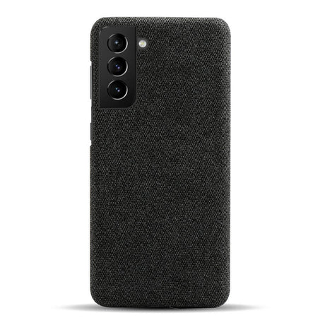 Samsung Galaxy S22 KSQ Fabric Plastic Bakdeksel - Svart