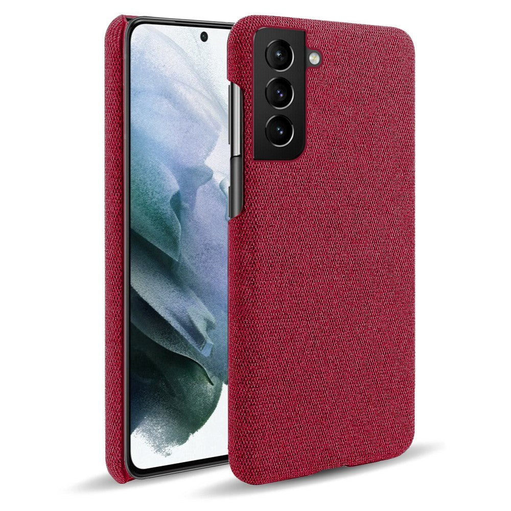 Samsung Galaxy S22 KSQ Stof Plastik Bagside Cover - Rød