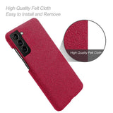 Samsung Galaxy S22 KSQ Stof Plastik Bagside Cover - Rød