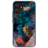 Samsung Galaxy S22 Ultra Plastik Bagside Cover m. Glasbagside - Farverige Skyer
