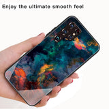 Samsung Galaxy S22 Ultra Plastik Bagside Cover m. Glasbagside - Farverige Skyer