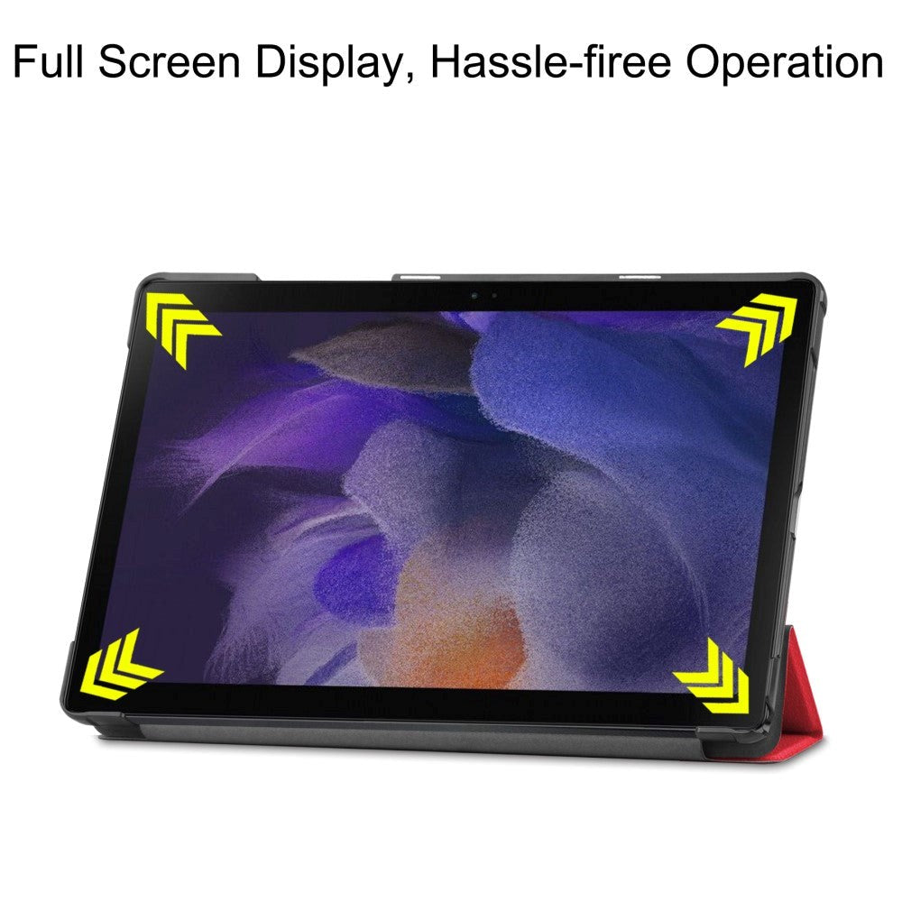Samsung Galaxy Tab A8 10,5" Flip-deksel m. Tri-fold - Rød