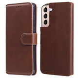 Samsung Galaxy S22+ (Plus) - EIDERWOOD Faux Leather Flip Cover m. Kortholder og stativfunksjon - brun