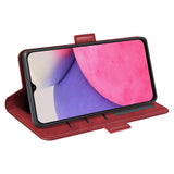 Samsung Galaxy A33 (5G) nøytralt flippdeksel i skinn m. Lommebok - Rød