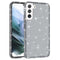 Samsung Galaxy S22 Hybrid Plastik Bagside Cover Gennemsigtig - Sort Glitter