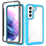 Samsung Galaxy S22 Cover Acrylic Combo - Gennemsigtig / Turkis