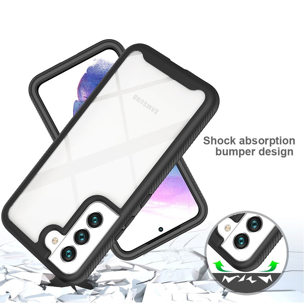 Samsung Galaxy S22 Cover Acrylic Combo - Gennemsigtig / Turkis
