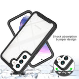 Samsung Galaxy S22 Cover Acrylic Combo - Gennemsigtig / Turkis