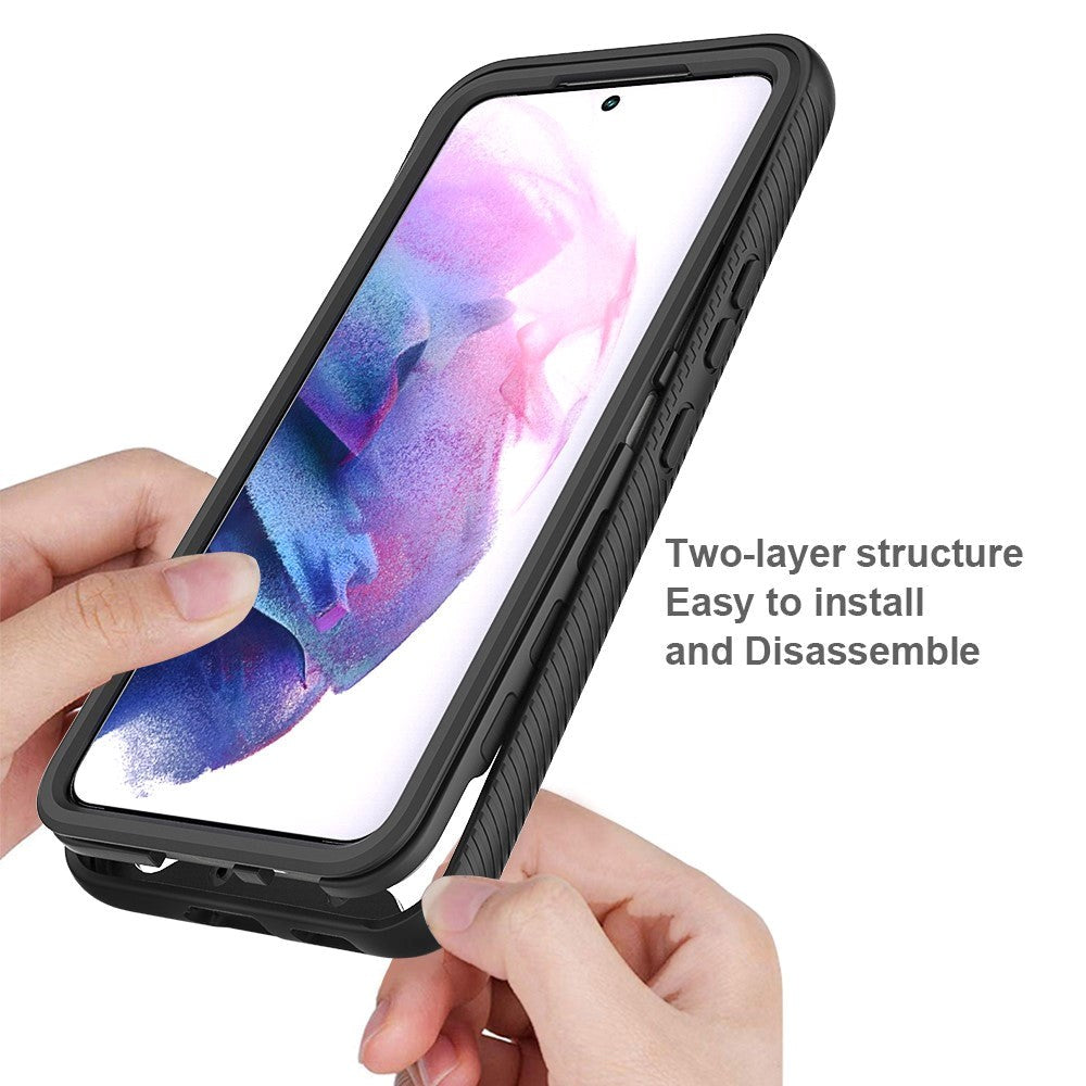 Samsung Galaxy S22 Cover Acrylic Combo - Gennemsigtig / Turkis