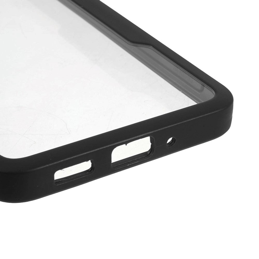 Samsung Galaxy A33 (5G) Hybrid plastbakdeksel m. Skjermbeskytter - Svart / Gjennomsiktig