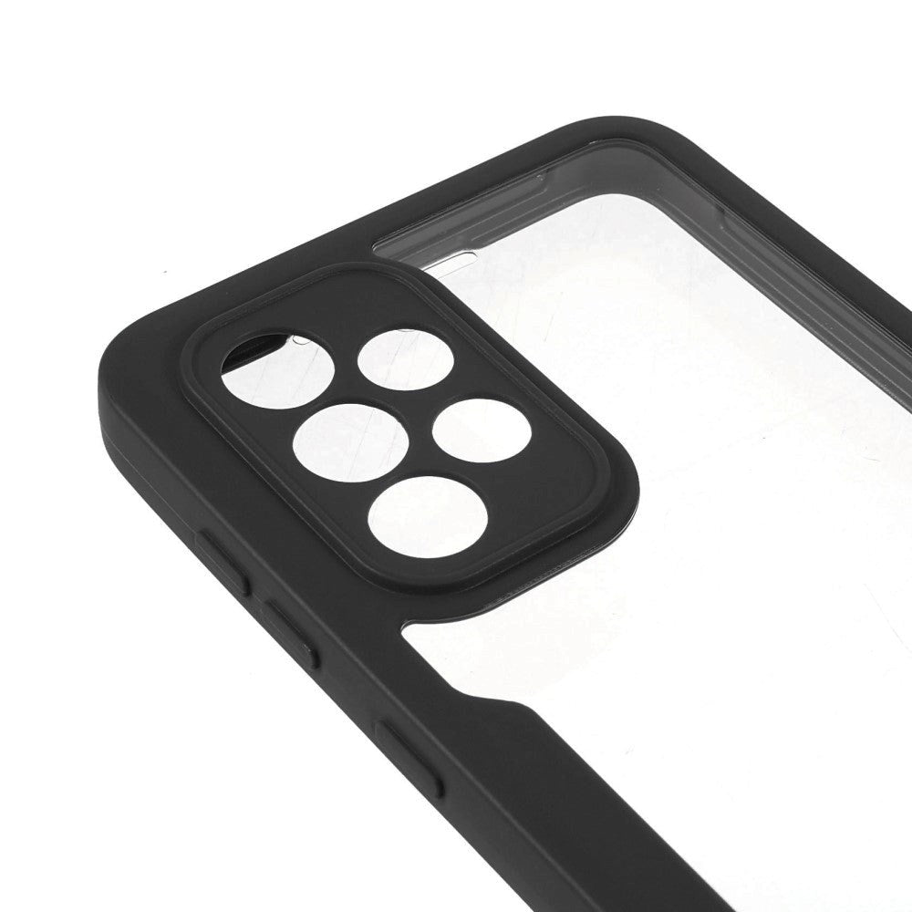 Samsung Galaxy A33 (5G) Hybrid plastbakdeksel m. Skjermbeskytter - Svart / Gjennomsiktig