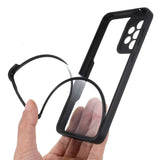 Samsung Galaxy A33 (5G) Hybrid plastbakdeksel m. Skjermbeskytter - Svart / Gjennomsiktig