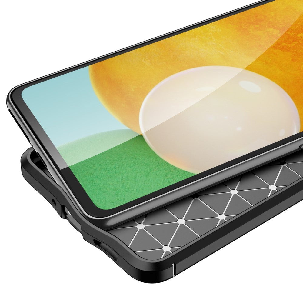Samsung Galaxy A73 (5G) fleksibelt plastdeksel - Litchi Texture - Svart