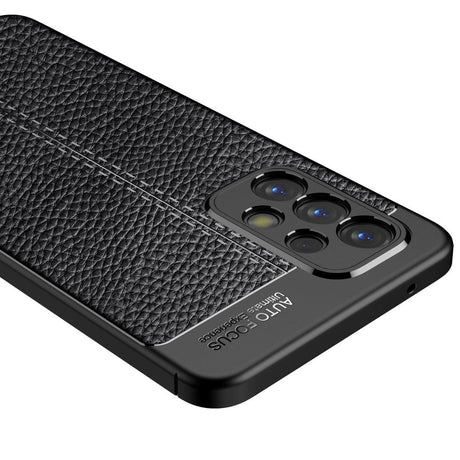 Samsung Galaxy A73 (5G) fleksibelt plastdeksel - Litchi Texture - Svart