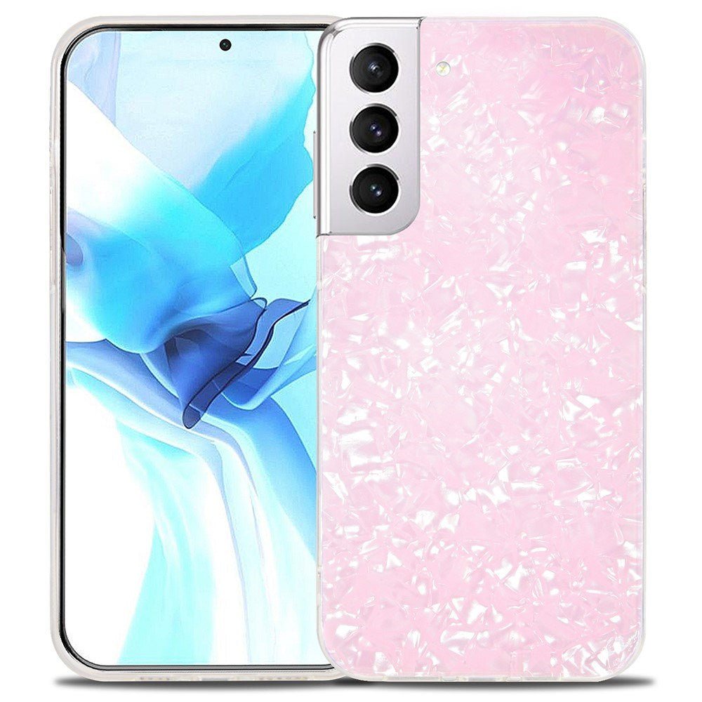 Samsung Galaxy S21 FE IPAKY Hybrid Mobil Cover m. Perlemorseffekt - Lyserød