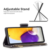 Samsung Galaxy A73 (5G) Flip-deksel i lær m. Big Purse - "Ikke rør telefonen min"