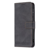 Samsung Galaxy A73 (5G) BINFEN Flip-deksel i mykt skinn m. Lommebok - Ekstern magnetisk klaff - Svart