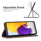 Samsung Galaxy A73 (5G) BINFEN Flip-deksel i mykt skinn m. Lommebok - Integrert magnet - Brun