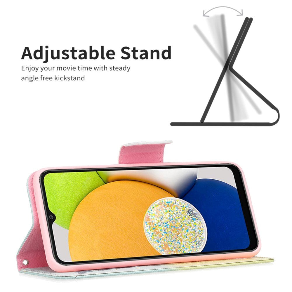 Samsung Galaxy A03 Cover m. Pung i Læder - Fjer & Fugle