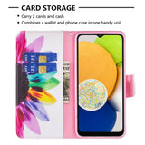 Samsung Galaxy A03 Cover m. Pung i Læder - Solsikke