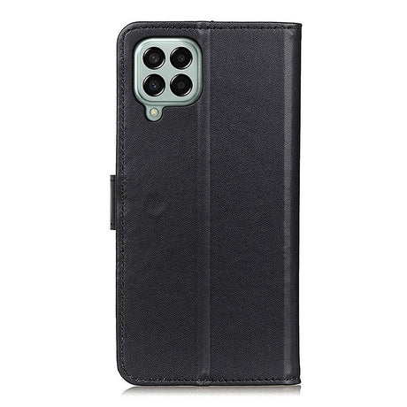 Samsung Galaxy M33 Leather Flip Cover m. Lommebok og stativ - Svart