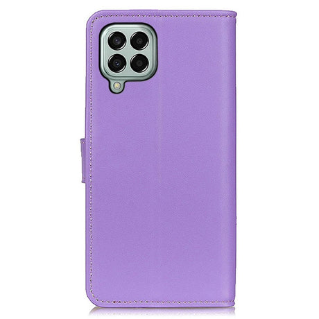 Samsung Galaxy M33 Leather Flip Cover m. Lommebok og stativ - Lilla