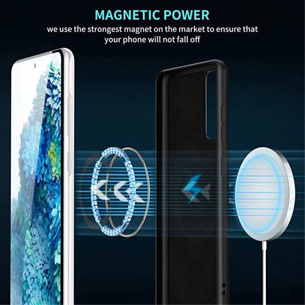 Samsung Galaxy S20 FE / S20 FE (5G) Bakdeksel m. Innebygd magnetring - MagSafe-kompatibel - Svart