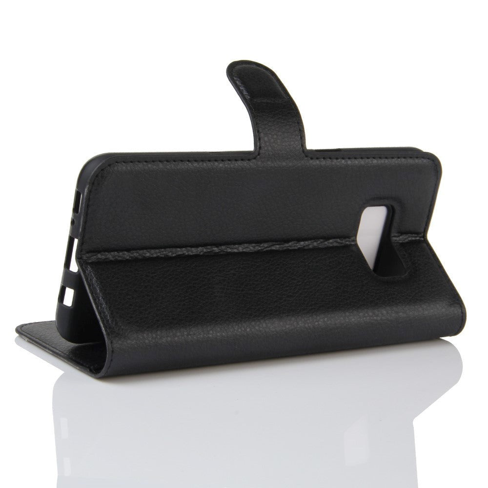 Samsung Galaxy S8 Plus PU Leather Flip Cover m. Kortholder - Sort