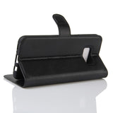 Samsung Galaxy S8 Plus PU Leather Flip Cover m. Kortholder - Sort