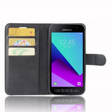 Samsung Galaxy Xcover 4 / 4s Soft Pouch Lærveske m. Lommebok Svart