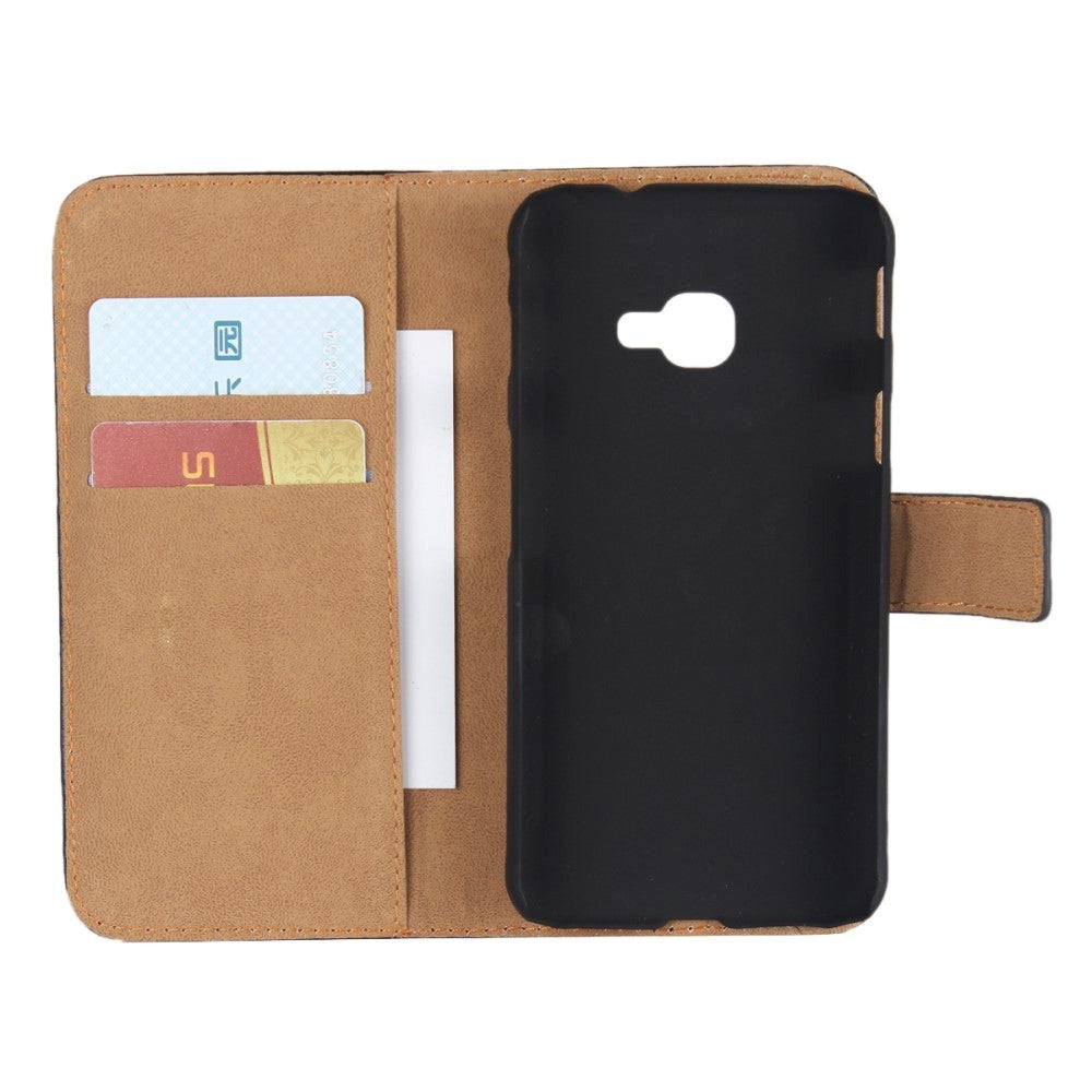 Samsung Galaxy Xcover 4 / 4s Slim Wallet Læder Cover m. Pung Sort