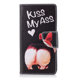 Sony Xperia XA2 PU-skinn Flip-deksel m. Kortholder - Kiss