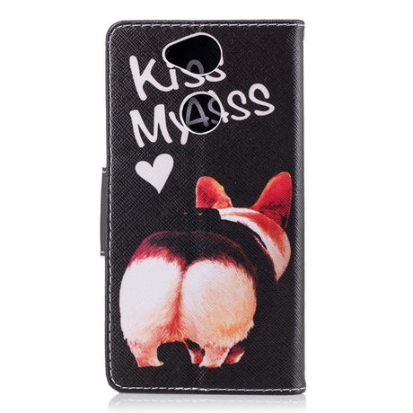 Sony Xperia XA2 PU-skinn Flip-deksel m. Kortholder - Kiss