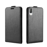 Sony Xperia L3 Leather Flip Cover m. Kortholder Svart