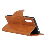 Sony Xperia L4 Retro skinndeksel m. Kortholder - Brun