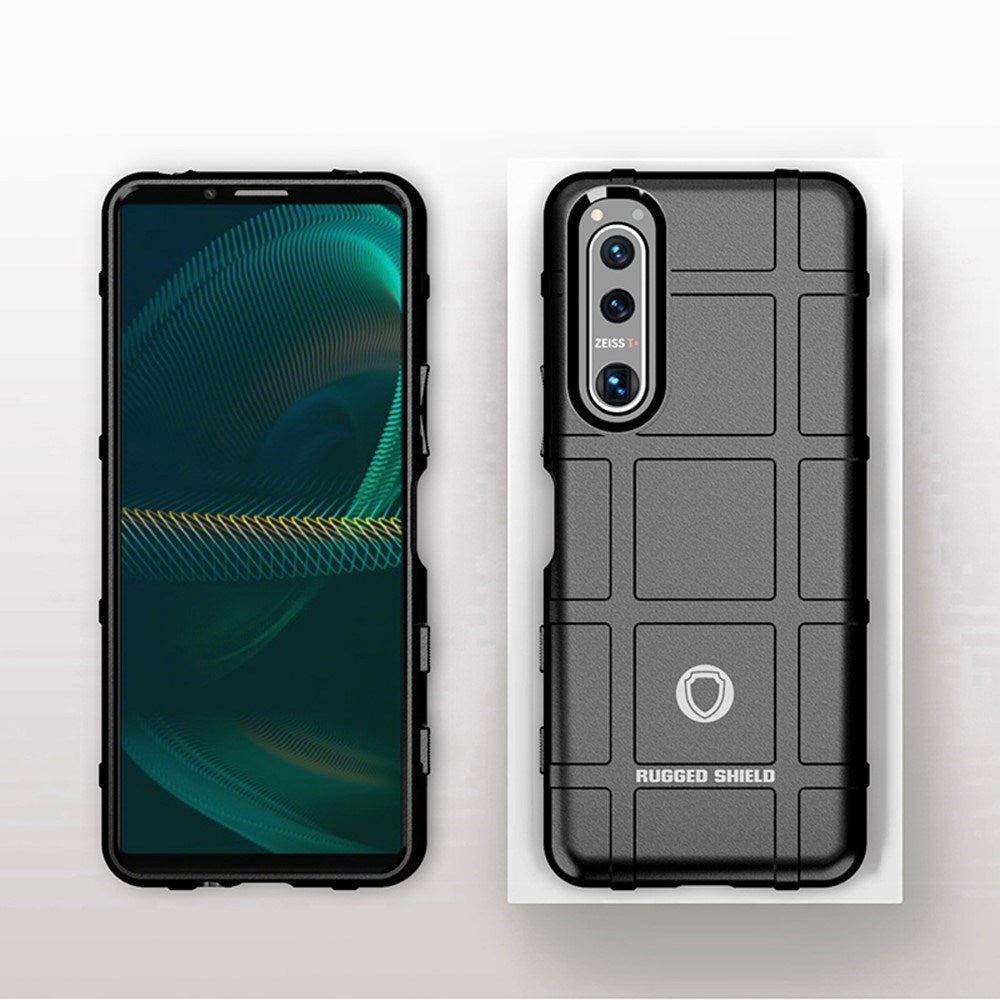 EIDERWOOD Sony Xperia 5 III Rugged Shield Series Craftsman Bakdeksel - Svart